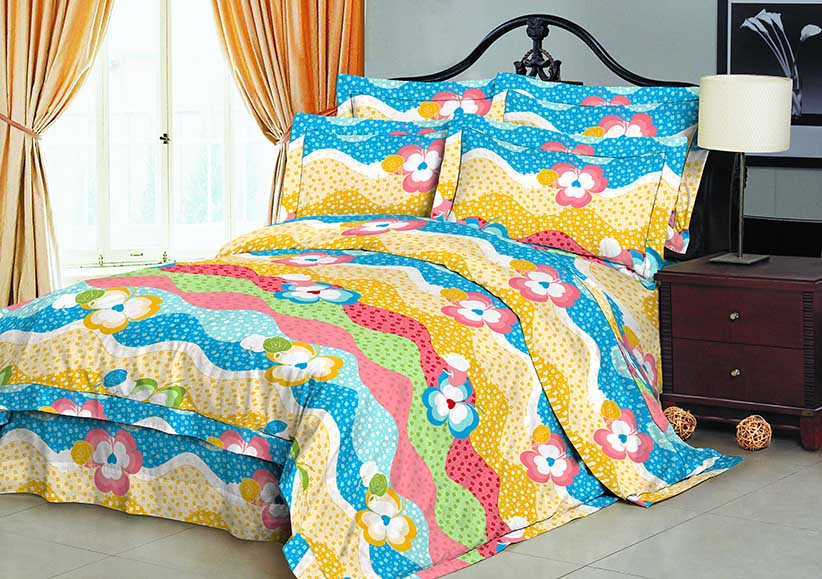 100% Polyester brushed microfiber fabric 70 gsm 230 cm Pigment Printed for bedding