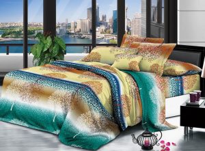 100% Polyester fabric 70gsm 230cm Pigment Printed for bedding