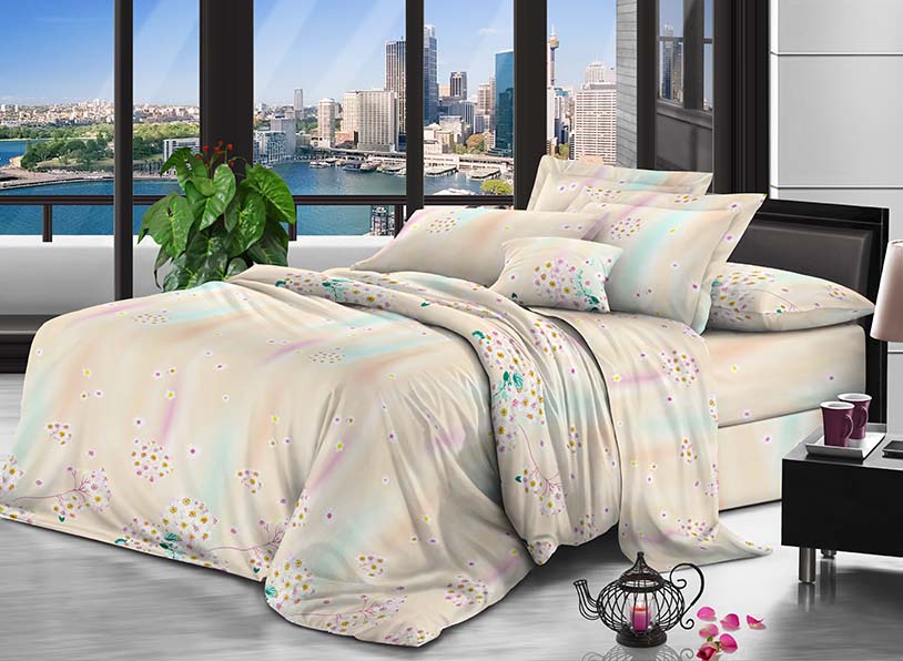 100% Polyester microfiber fabric brushed 65gsm 220cm Pigment Printing for bedding