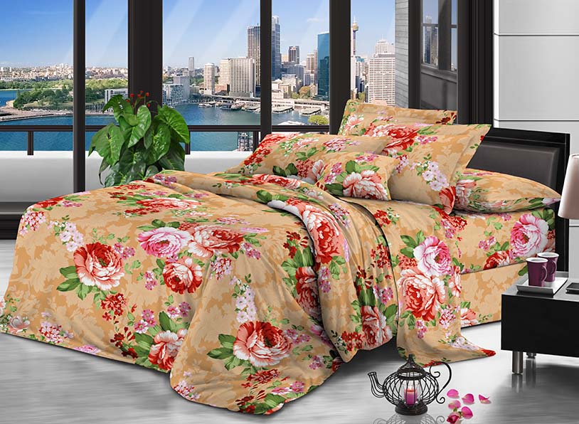 100% Polyester microfiber fabric peach 115gsm 230cm Disperse 3d Printing for bedding